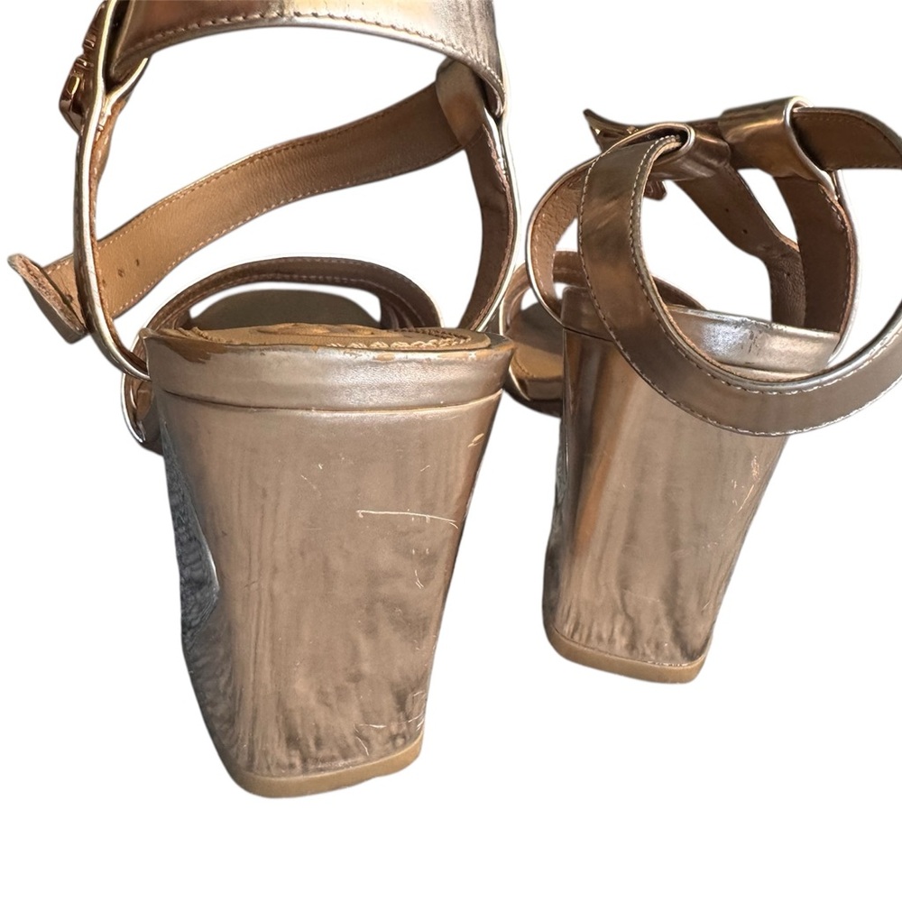 Tory Burch Metallic Strappy Heels Size 8.5 - Picture 8 of 16